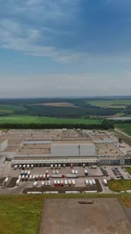 Aerial footage of a large industrial complex. Production Industry Vertical video