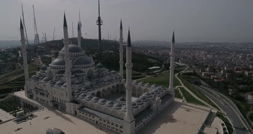 Spectacular view of Kamilika Grand Mosque in Istanbul, Turkey