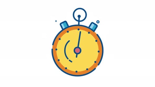 Animated Stopwatch Icon for Time and Efficiency Concepts