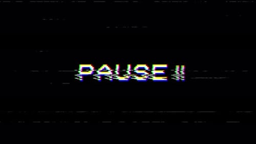 VHS Tape pause with Pixel Glitch Effect