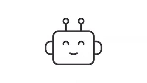 AI assistant ui icon line animation