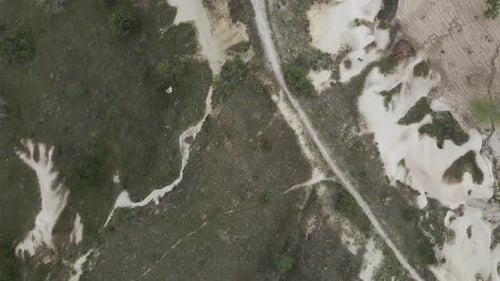 Aerial view of Goreme Valley, Cappadocia, Nevsehir, Turkey.
