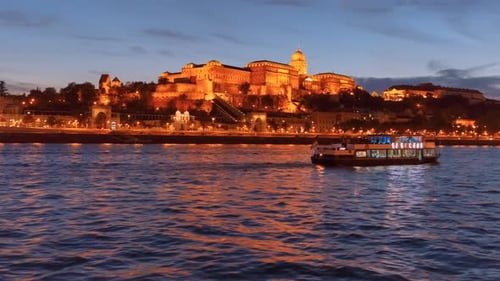 Buda Castle and Danube, Budapest, Hungary