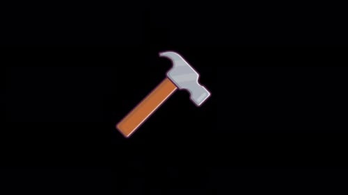 Animated Wiggling Hammer Tool Icon