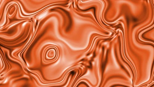 Abstract Fluid Orange Metallic Waves Background