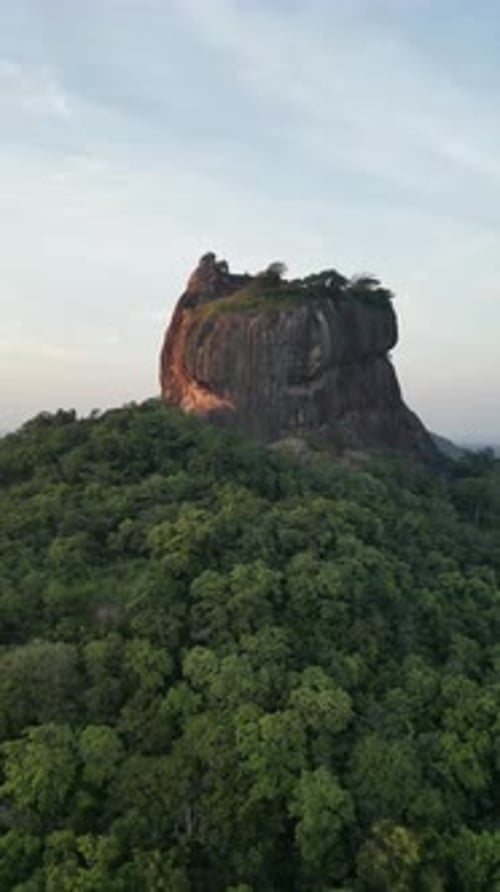 Aerial view of Sigiriya lion rock fortress, Sri Lanka