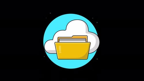 Cloud Storage Concept Animation Video - Transparent