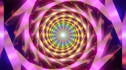 Multicolor 2 Abstract Spiral Motion Background Loop Animation In 4K