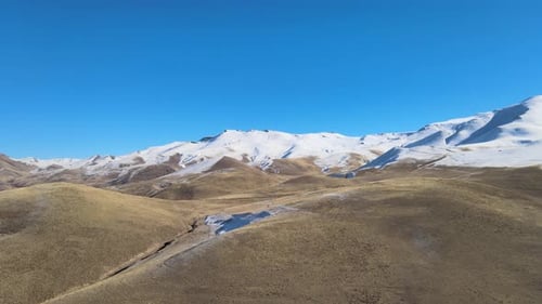 aerial mountains winter