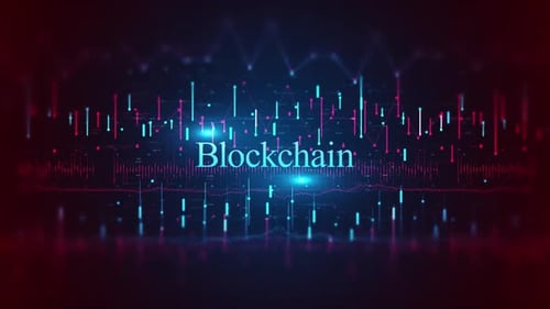 Futuristic Blockchain Digital Data Title Reveal Opener Intro