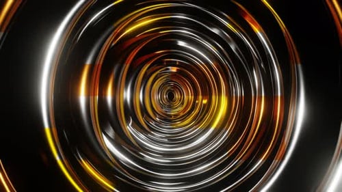 Gold And Silver And Bronze Floating Circles Background Vj Loop In 4K