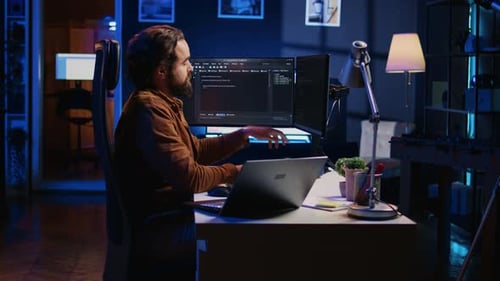 IT Expert Complaining While Solving Coding Project Tasks Suffering From Burnout