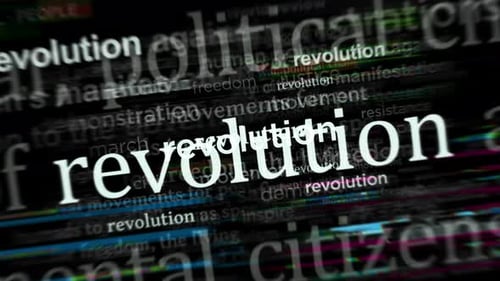 Revolution Text Glitch Kinetic Typography Animation