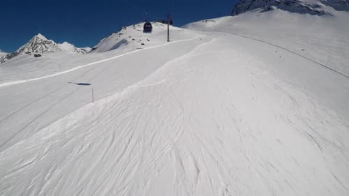 cable car ascent, Timelapse, Saas Fee, switzerland