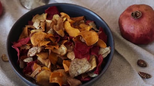 Organic Pomegranate As Healthy Snack Hd