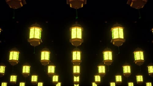 Glowing Arabic Lamps – Eid and Islamic Festive Motion Graphic