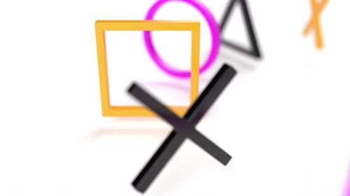 Sings 3d Game Rectangle Triangle Circle Cross Controller Able to Loop Endless