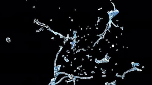 Realistic Water Splash Elements with Dynamic Fluid Motion