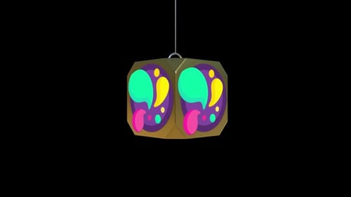 Elegant Golden Cube Assemble and Disintegrate Animation