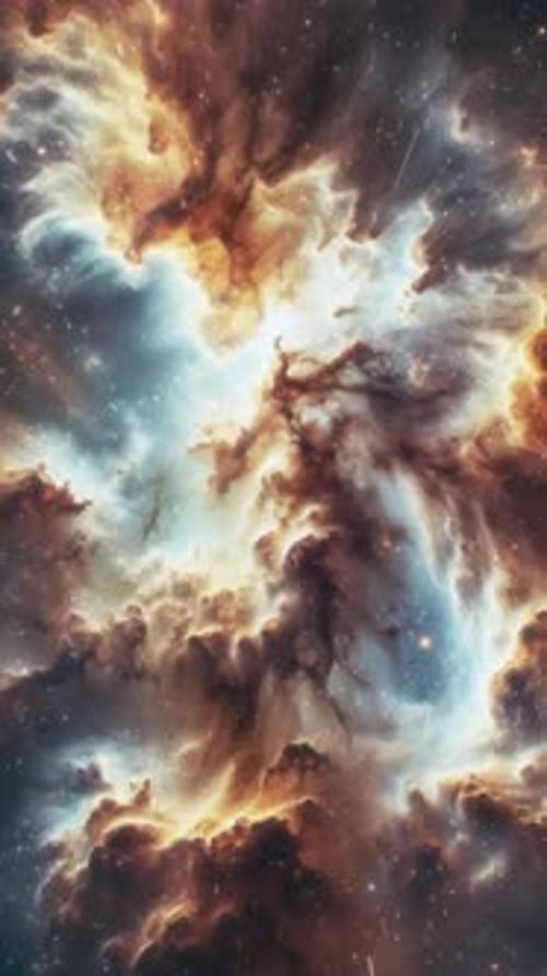 Explore Stunning Cosmic Clouds in Vibrant Space Scenery