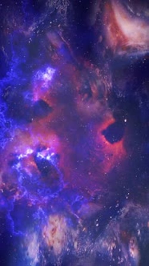 Colorful Nebula and Starfield Hyperspace Travel Animation