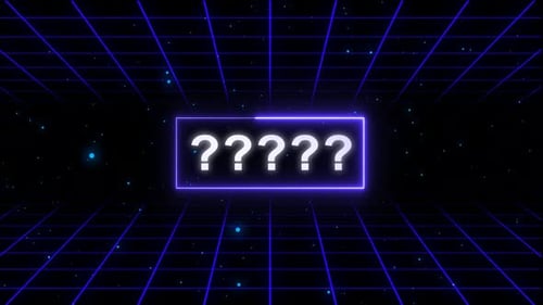 Futuristic Neon Grid Background with Glowing Rectangle Frame