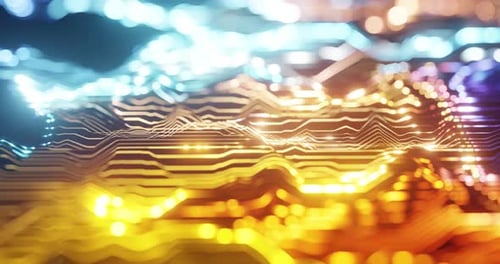 cyberspace and data network connections motion graphic