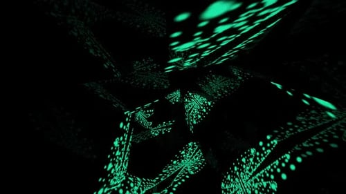 Abstract Vibrant Tunnel Digital Rendering
