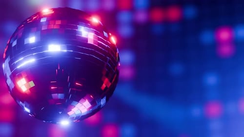 Animación, salvapantallas. Estilo disco. Animación retro. Luz brillante. Bucle VJ.