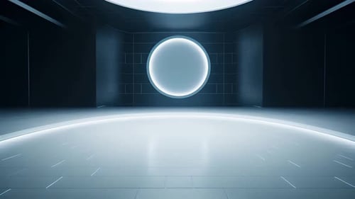 Futuristic Sci-Fi Virtual Studio Stage Background Loop