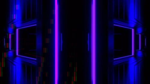 Orange And Purple Strobe Frame Mirrors Kaleidoscope Background Vj Loop In 4K