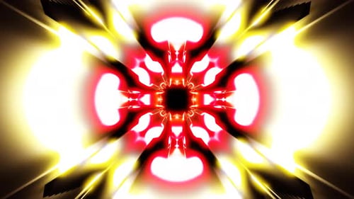 roter gelber Science-Fiction-Rotierender Weltraum, Licht, abstrakter Hintergrund, VJ Loop