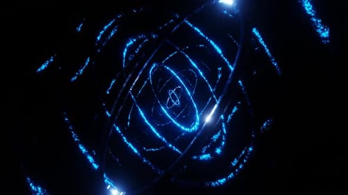 Blauer organischer Ellipsoid-Hintergrund Vj Loop in HD