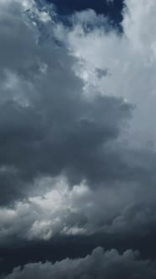 Dark storm clouds moving