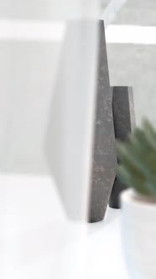 Abstract Geometric Vases Rotating Modern Loop Animation