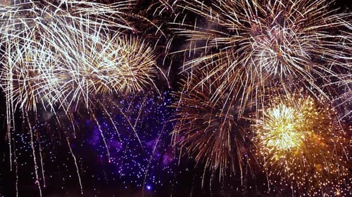 Silvester-Weihnachtsfeuerwerk mit den Zahlen 2023 von Volleys.