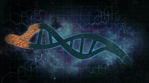 Scientific DNA Helix Breakdown Abstract Animation