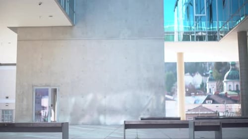 Man Does Parkour in an Urban Environment