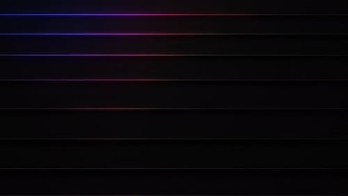 Colorful Neon Horizontal Lines Background Loop