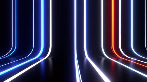 Newest Blue With Orange Lines Background For Show Or Scene Vj Loop Animation