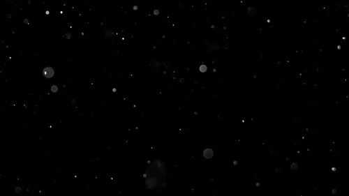Abstract White Particles on Black Background Animation