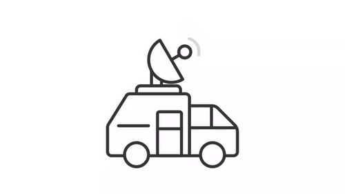 Broadcasting vehicle line animation
