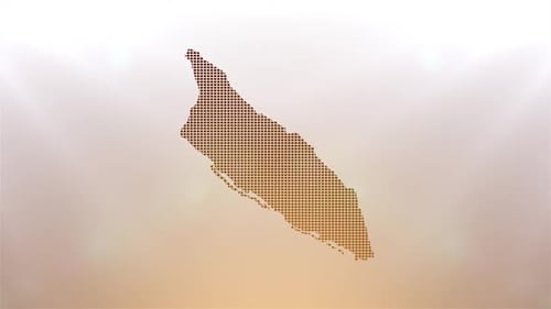 Geometric Pixel Map Reveal Animation