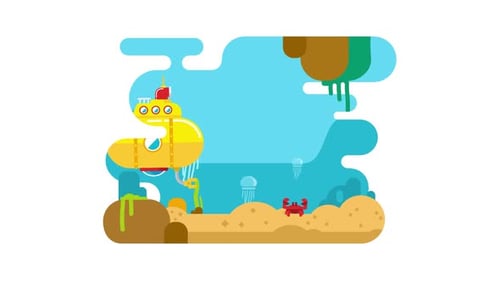 Submarine under the sea