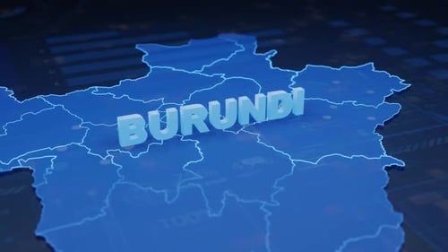 Fondo digital futurista del mapa de Burundi