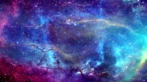 Vibrant Cosmic Nebula Starfield Background Animation
