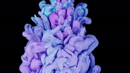 Swirling Clouds of Pink, Purple, and Blue Ink