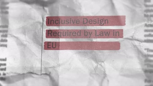 Conception inclusive requise par la loi dans les titres de style journal de l'UE