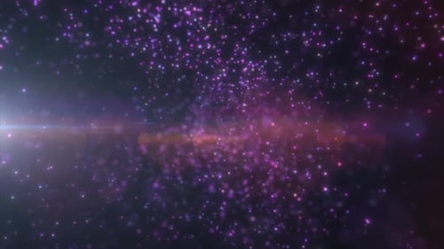 Violette und rosafarbene Bokeh-Lichter auf dunklem Hintergrund sorgen für ein skurriles und kosmisches Ambiente