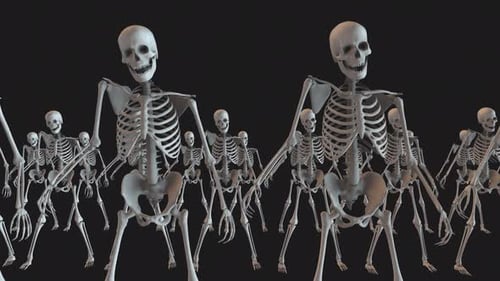 Dancing Skeletons Halloween Party Loop